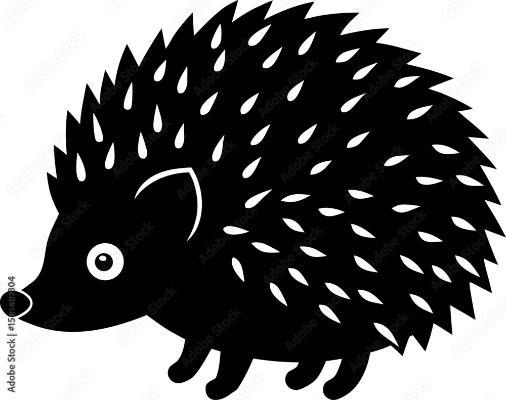 hedgehog silhouette vector graphic hedgehog silhouette vector graphic