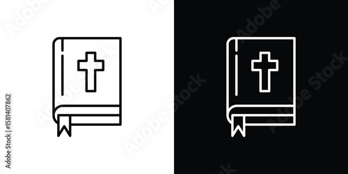 Bible icon transparent vector isolated