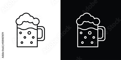 Beer icon transparent vector isolated