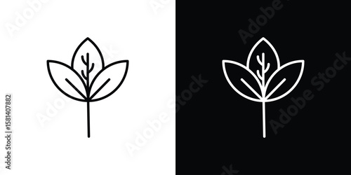 Basil icon transparent vector isolated