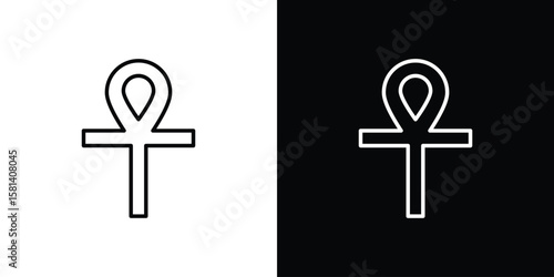 Ankh icon transparent vector isolated