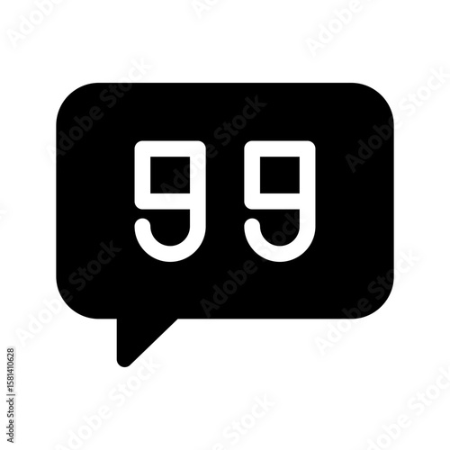 Quote Icon Vector Symbol Design Illustration