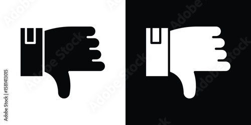 Thumb down icon Vector clipArt Illustrations in flat style