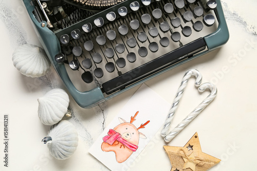Vintage typewriter with Chr...