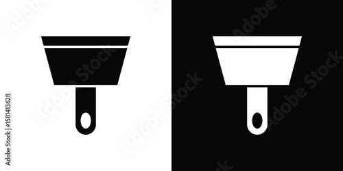 Putty knife icon Vector clipArt Illustrations in flat style