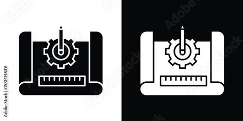 Prototyping icon Vector clipArt Illustrations in flat style
