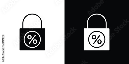 Fixed rate mortgage icon Vector clipArt Illustrations in flat style