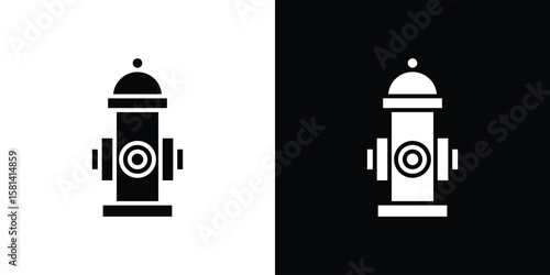 Fire hydrant icon Vector clipArt Illustrations in flat style