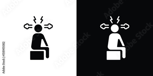 Depression icon Vector clipArt Illustrations in flat style