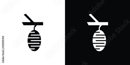 Cocoon icon Vector clipArt Illustrations in flat style