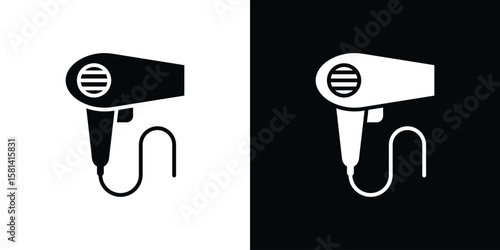 Blow dryer icon Vector clipArt Illustrations in flat style