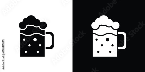 Beer icon Vector clipArt Illustrations in flat style