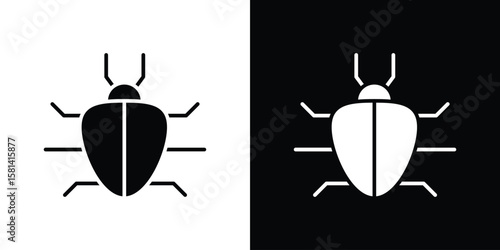 Bedbug icon Vector clipArt Illustrations in flat style