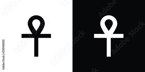 Ankh icon Vector clipArt Illustrations in flat style