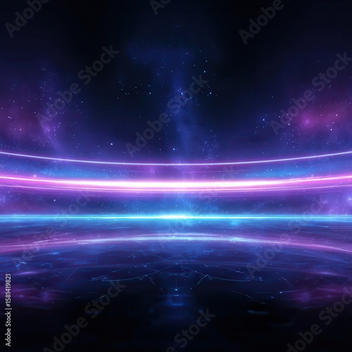 A stunning image of futuristic esport background for gaming live streaming. Esport game tournament competition neon banner.
