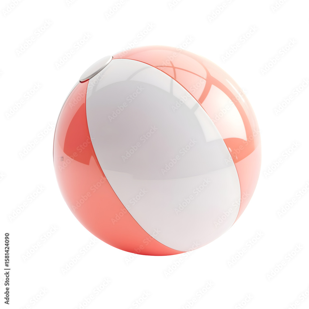 Fototapeta premium A vibrant beach ball in pastel colors, perfect for summer fun.