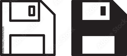 Floppy Disk Save Icon Symbol Vector Illustration