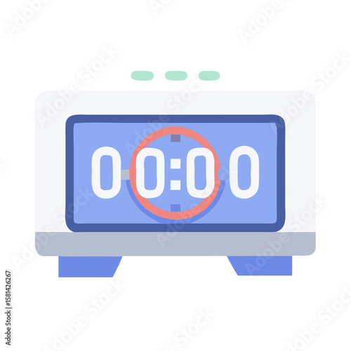 Alarm Clock at Midnight: Time, Digital, Wake-Up, and Sleep Illustration