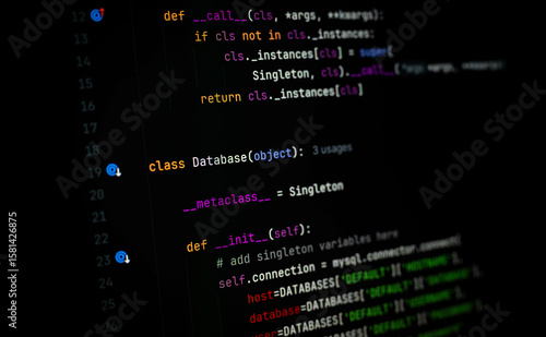 Database class in Singleton Design Pattern in Python