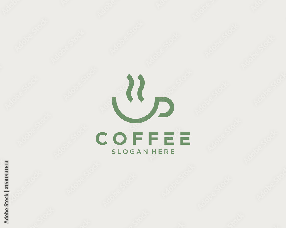 Fototapeta premium Modern coffee logo