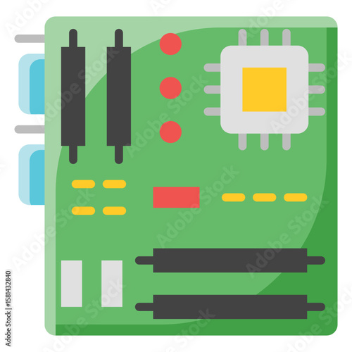 Motherboard Flat Icon