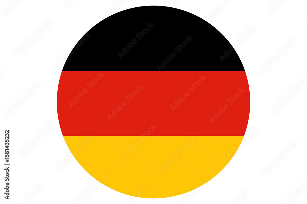 Naklejka premium round Germany flag vector