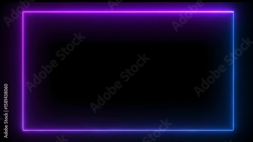 Neon Frame with Pink and Blue Colors