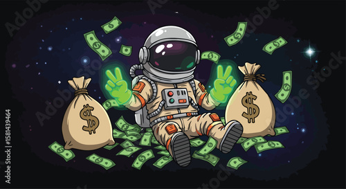 Astronaut Making Money in Space

