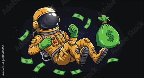 Astronaut Making Money in Space

