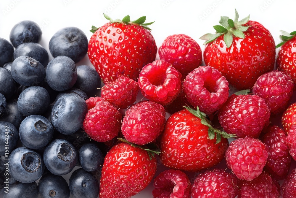 berries on white background berries on white background
