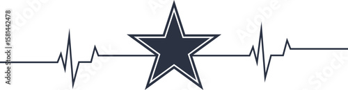 A powerful star graphic with a heartbeat line.