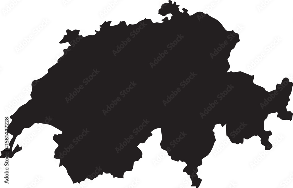 Fototapeta premium Vector Map of Switzerland