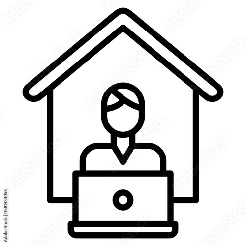 Self Employed Icon Element For Design