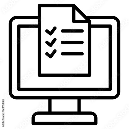 Online Task Icon Element For Design