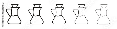 Vinegar icon simple editable stroke series pack. eps10
