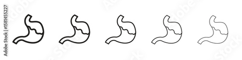 Stomach with Liquids icon simple editable stroke series pack. eps10