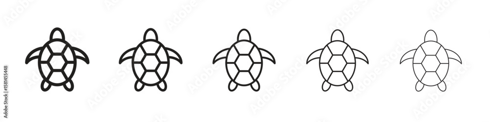Obraz premium Sea turtle icon simple editable stroke series pack. eps10