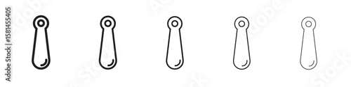 Shoehorn icon simple editable stroke series pack. eps10