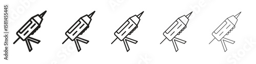 Sealants gun icon simple editable stroke series pack. eps10
