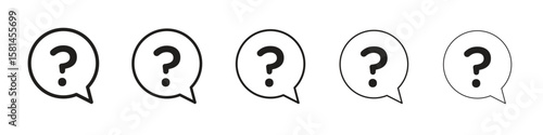 Question icon simple editable stroke series pack. eps10
