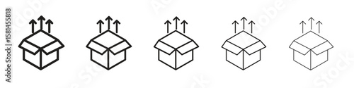 Product release icon simple editable stroke series pack. eps10