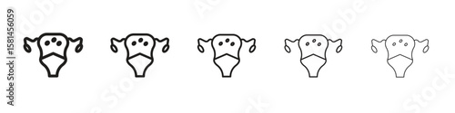 Pelvic inflammatory disease icon simple editable stroke series pack. eps10