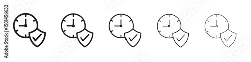 Long term icon simple editable stroke series pack. eps10
