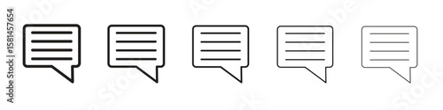 Feedback icon simple editable stroke series pack. eps10