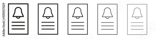 Doorbell icon simple editable stroke series pack. eps10