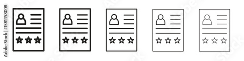Criminal record icon simple editable stroke series pack. eps10
