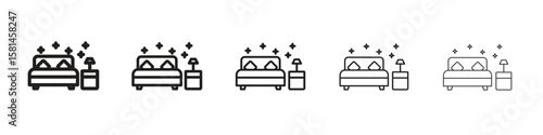 Clean Room icon simple editable stroke series pack. eps10
