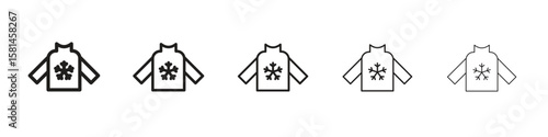 Christmas sweater icon simple editable stroke series pack. eps10