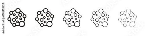 Cancer icon simple editable stroke series pack. eps10