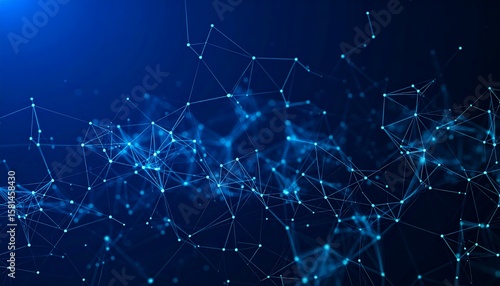 Abstract network of interconnected points and lines (9)